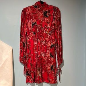 Knee length open back stretch dress